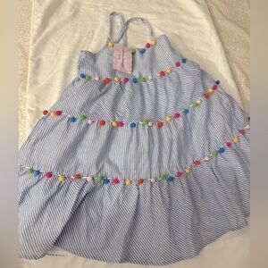 5t gorgeous summer dress with colored pompons